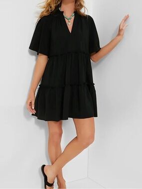 XS tuckernuck black crepe crawford dress